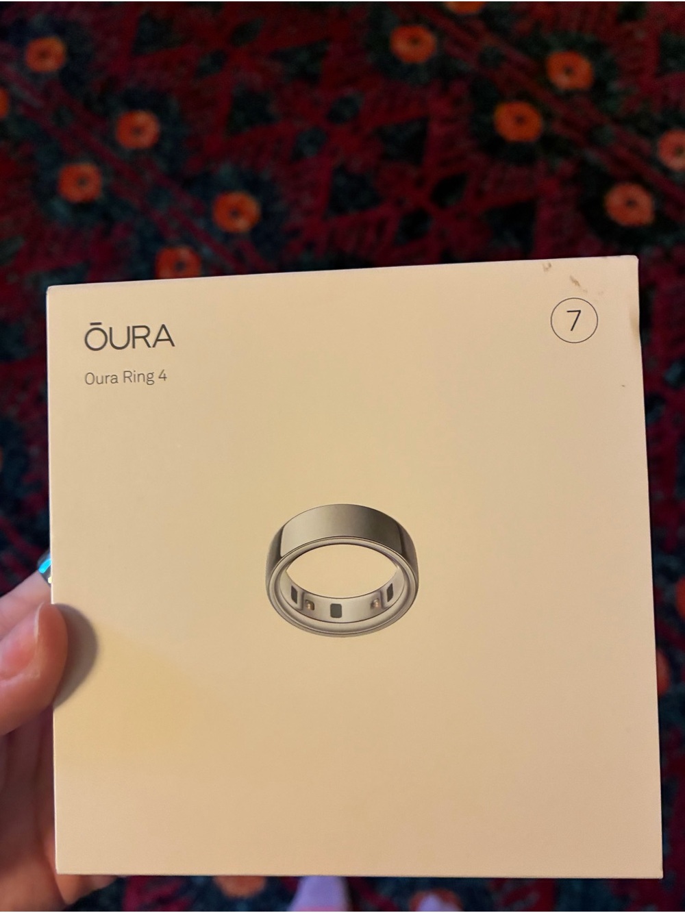 Oura Ring 4, silver, size 7